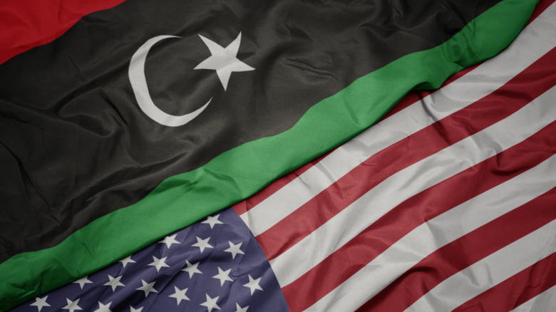 U.S. and Libya flags