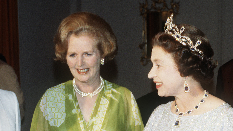 Queen Elizabeth II and Margaret Thatcher