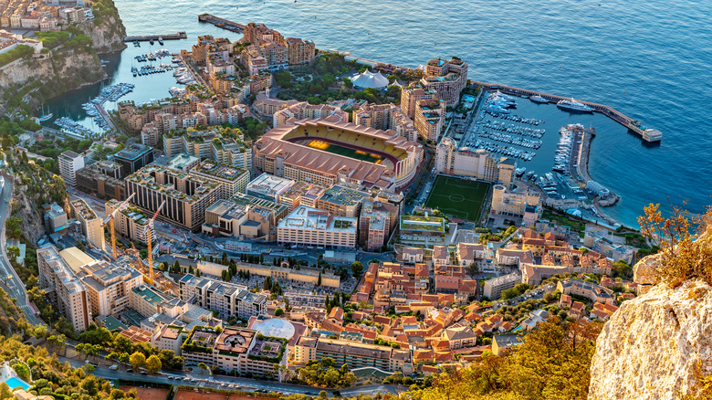 aerial view of monaco