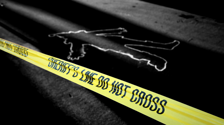 Crime scene chalk outline