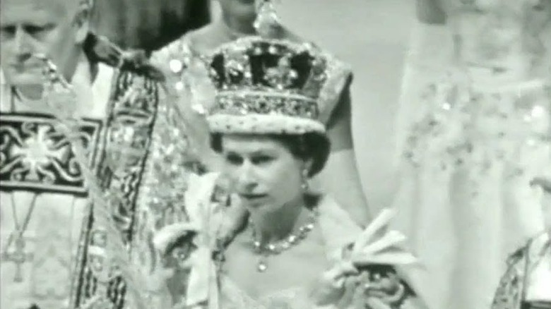 Screenshot of the BBC broadcast of Elizabeth II's Coronation