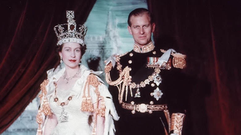 Coronation portrait of Queen Elizabeth II and Prince Philip, Duke of Edinburgh by Cecil Beaton