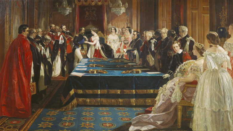 painting of investiture order of the garter of napoleon iii