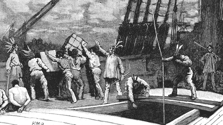 the boston tea party depiction