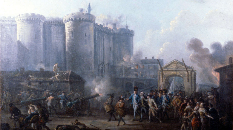  Storming of the Bastille and arrest of the Governor M. de Launay, July 14, 1789.