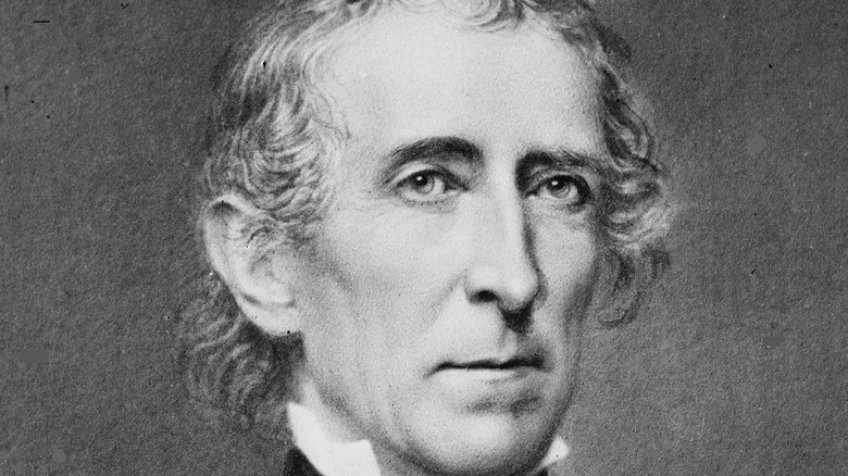 portrait of President John Tyler looking serious