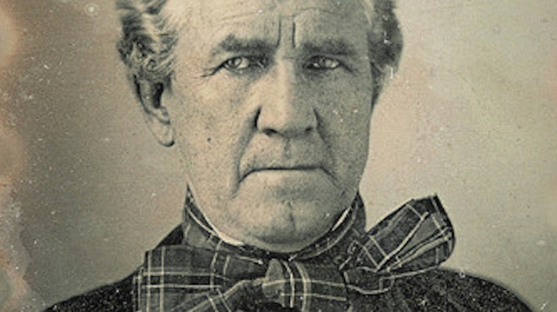 Sam Houston looking serious