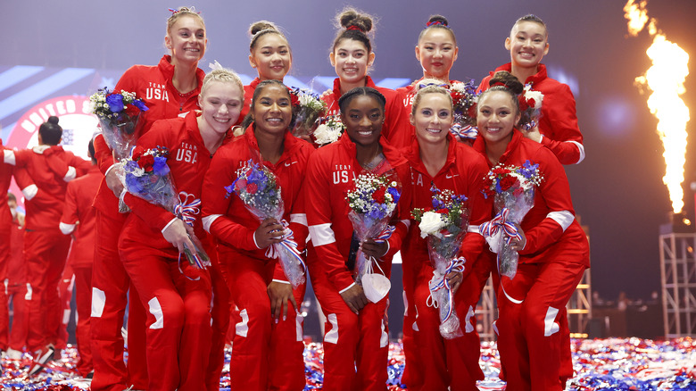photo of women's gymnastics team