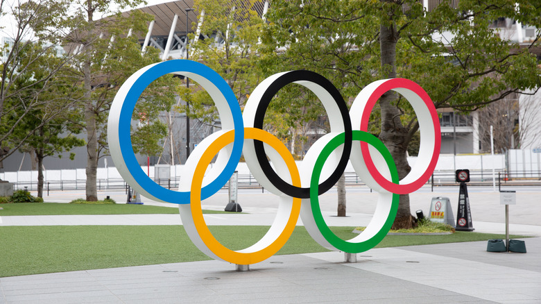 Olympic rings symbol for Tokyo games