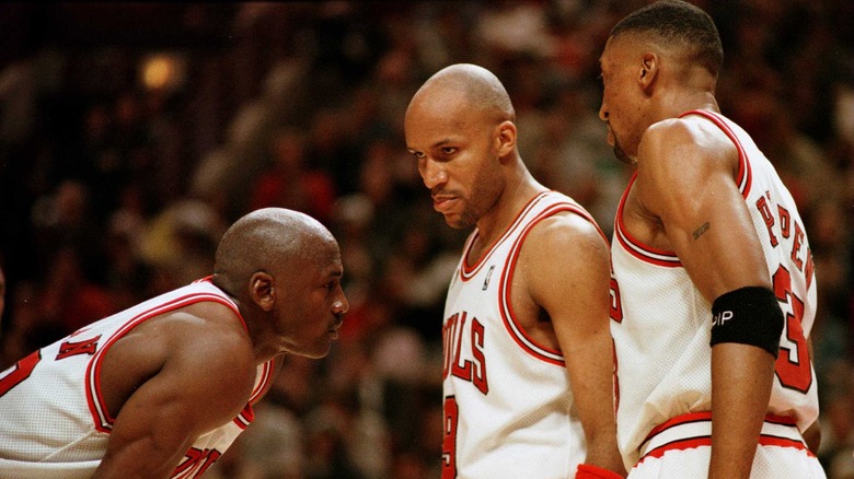 Michael Jordan playing basketball