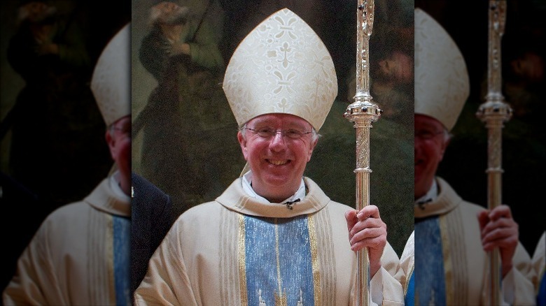 Bishop Philip Egan in his vestments