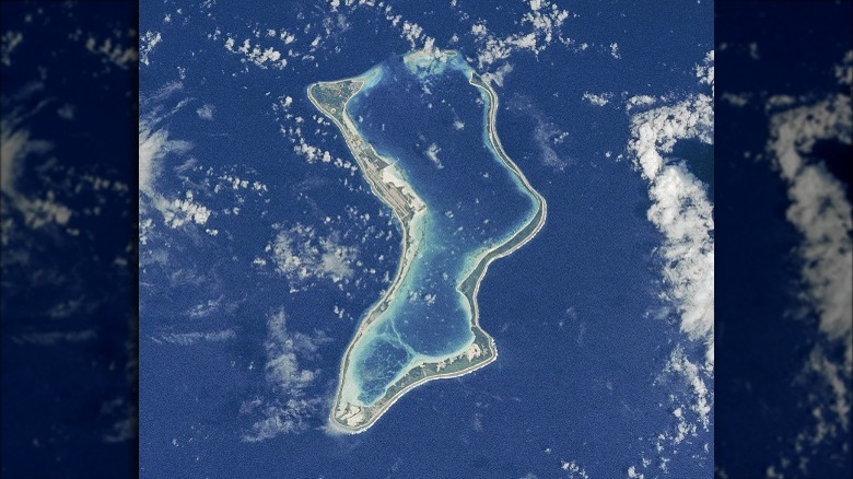 Satellite image of Diego Garcia atoll