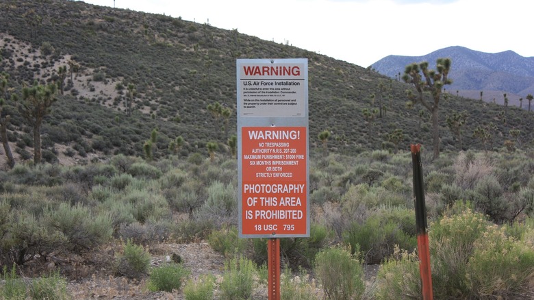 Signs at Area 51 gate