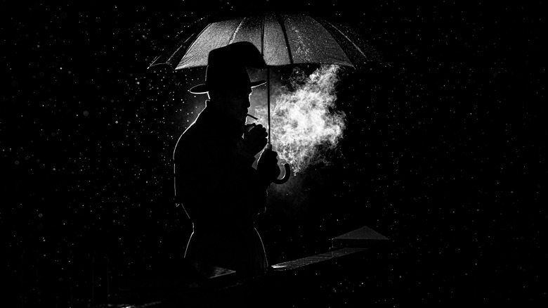 man with umbrella