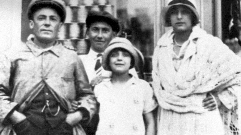 young Edith Piaf with her father and stepmother 