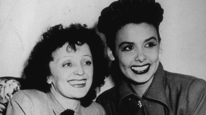 Edith Piaf and Lena Horne smiling