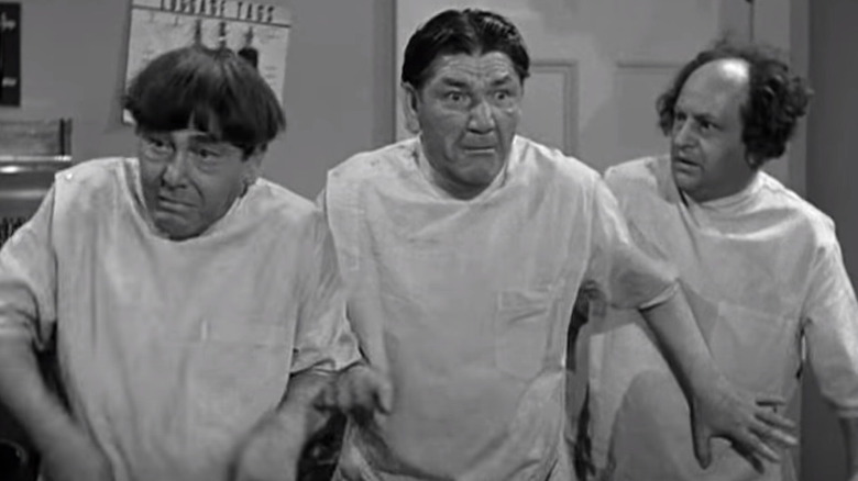 Moe, Shemp, and Larry at it again.