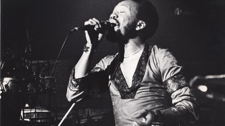 Maurice White of Earth, Wind & Fire performing onstage