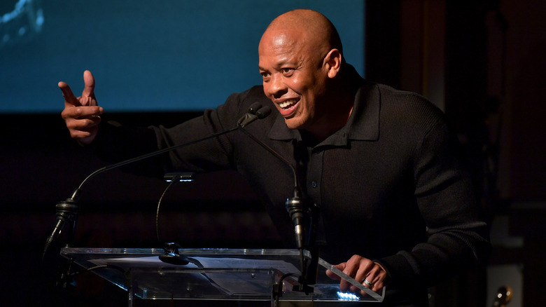 Dr. Dre at podium