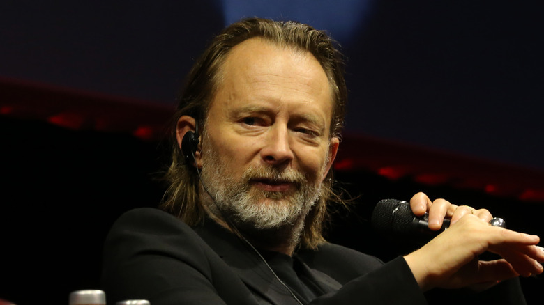 Thom Yorke with microphone