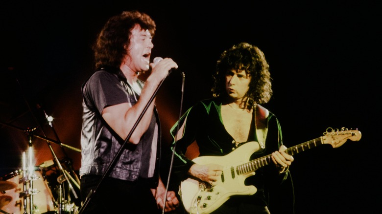 Ian Gillan and Ritchie Blackmore onstage