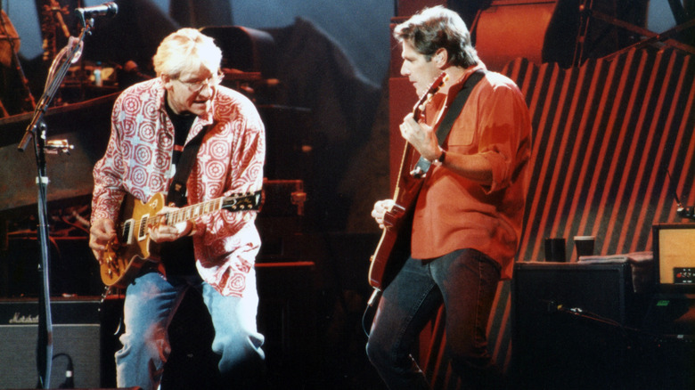Joe Walsh and Glenn Frey playing guitar