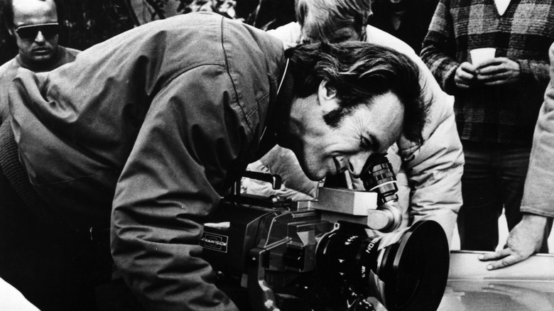 Clint Eastwood directing on the set of Breezy