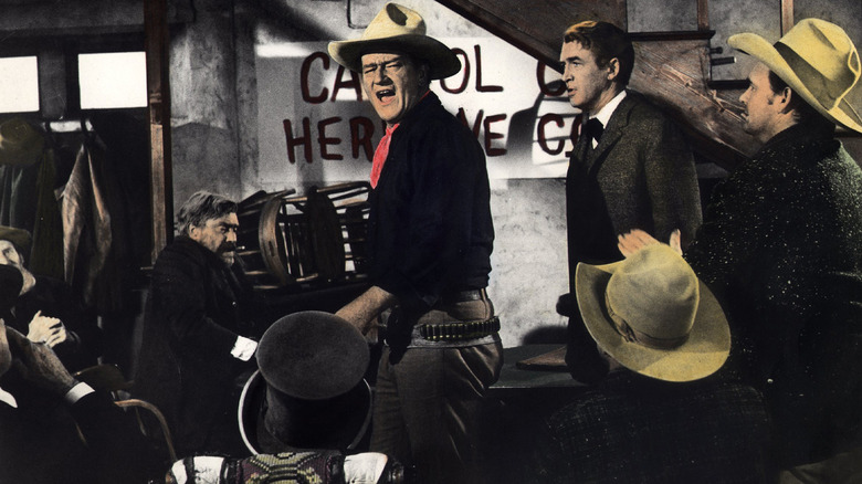 John Ford directing John Wayne in The Man Who Shot Liberty Valance
