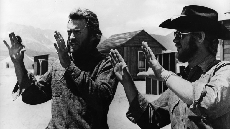 Clint Eastwood directing a scene High Plains Drifter