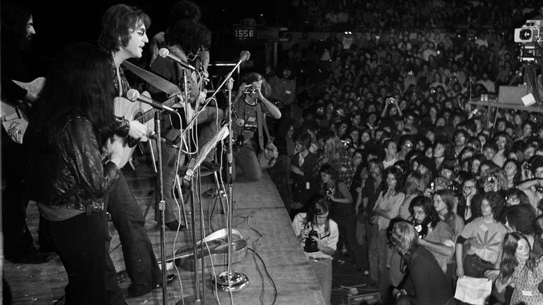 John Lennon and Yoko Ono at the Free John Sinclair concert