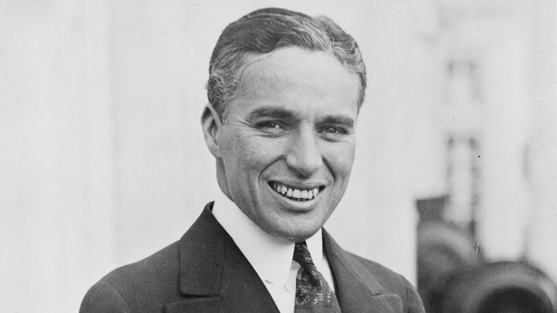 Charlie Chaplin smiling 