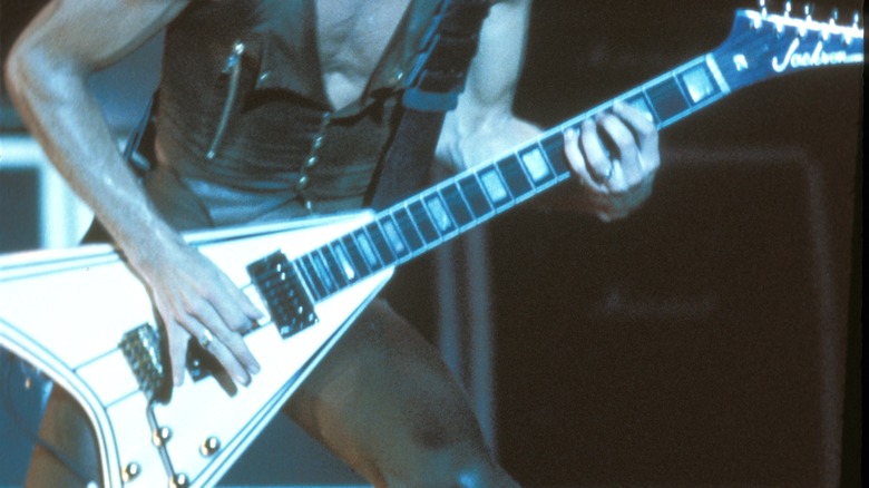 Randy Rhoads with his Jackson Concorde prototype