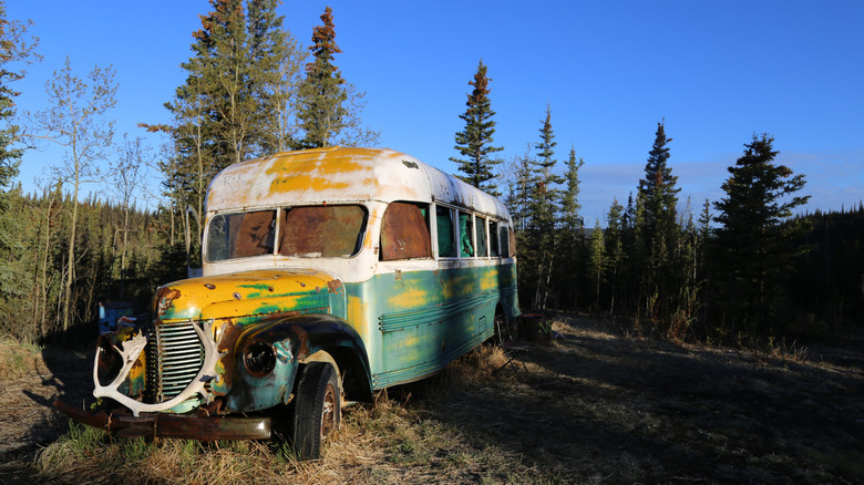 Bus 142 by the Stampede Trail