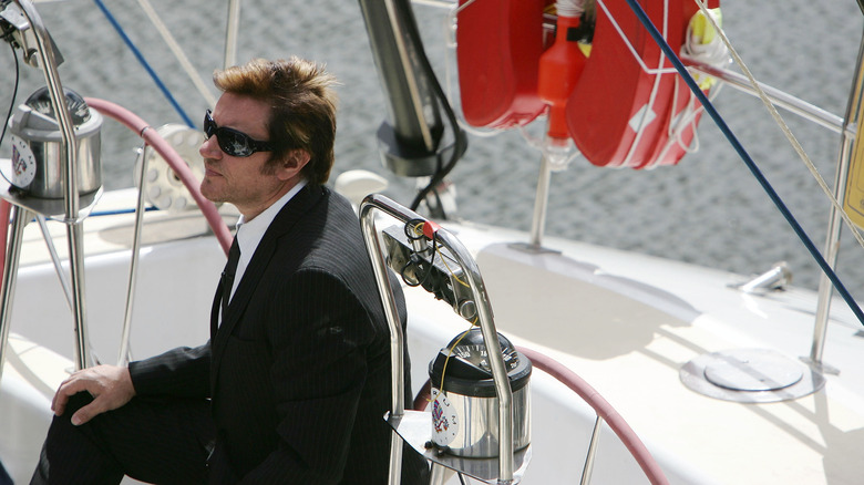 Le Bon on his yacht