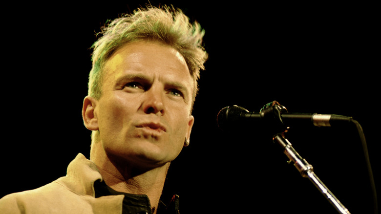 Sting on stage