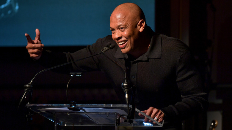 Dr. Dre at podium