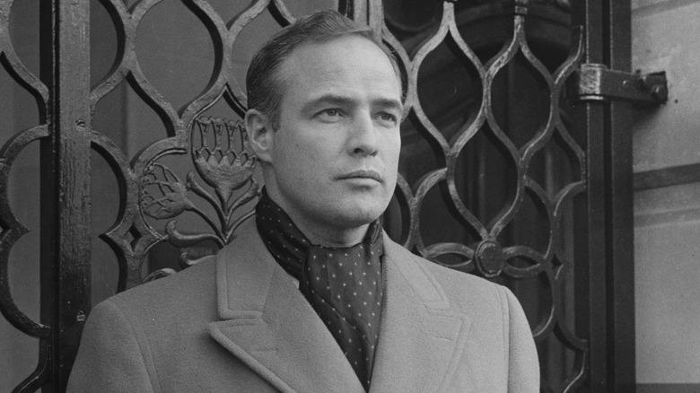 Marlon Brando in an overcoat