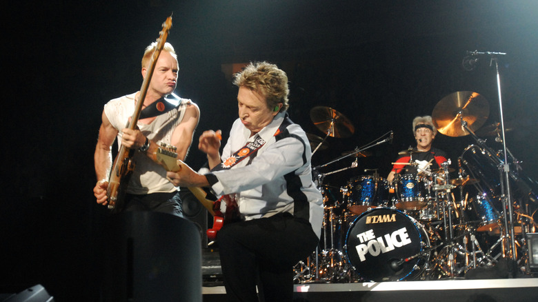 The Police performing on stage