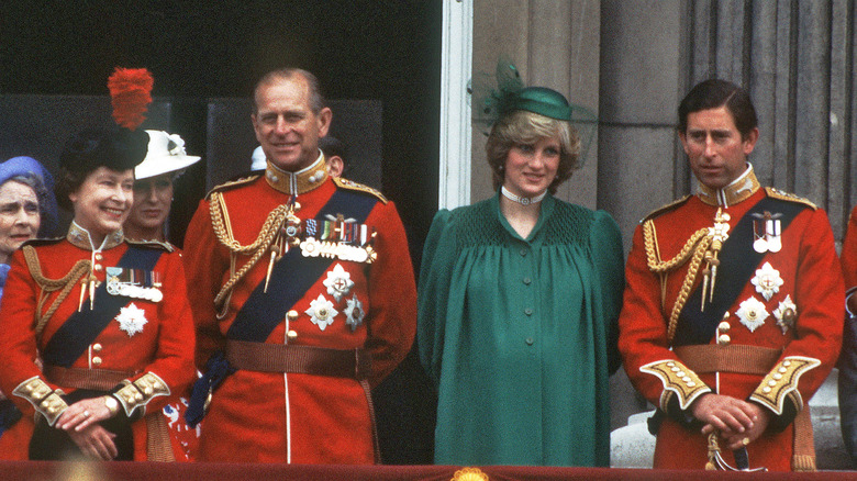 Queen Elizabeth, Prince Philip, Princes Diana, Prince Charles