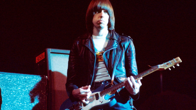 Johnny Ramone playing guitar