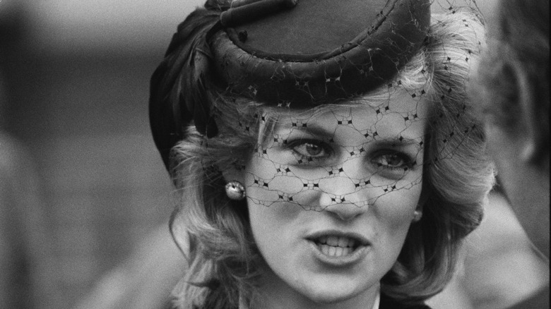 Princess Diana black and white photo