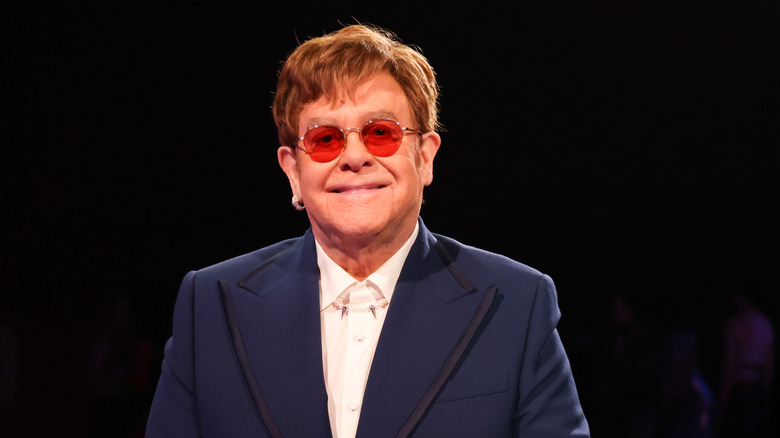 Elton John smiling