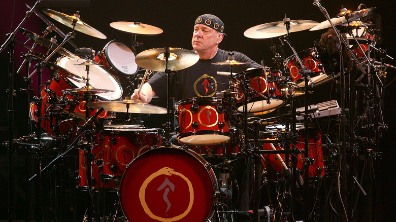 Neil Peart playing drums