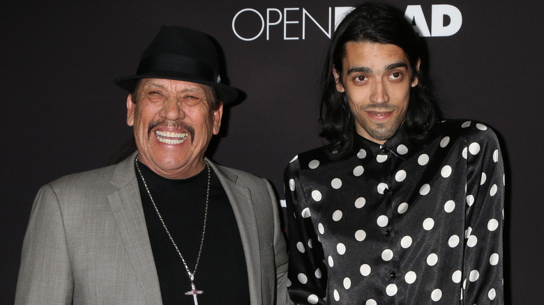Danny Trejo laughing next to son Gilbert