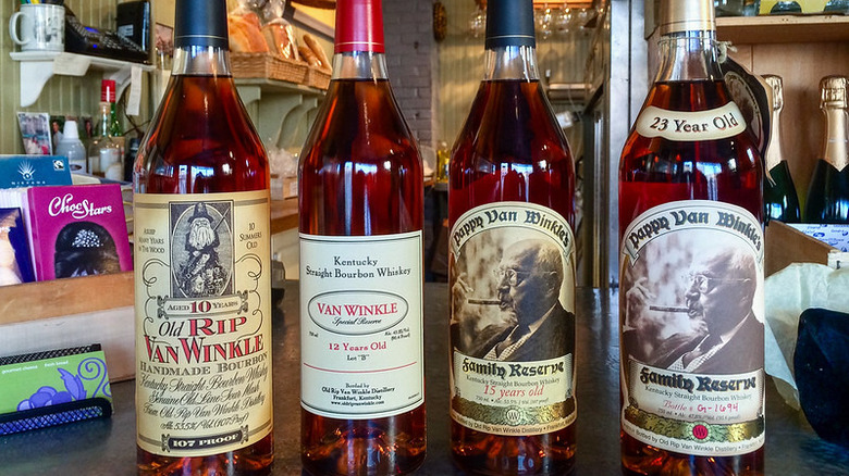 Bottles of Pappy Van Winkle