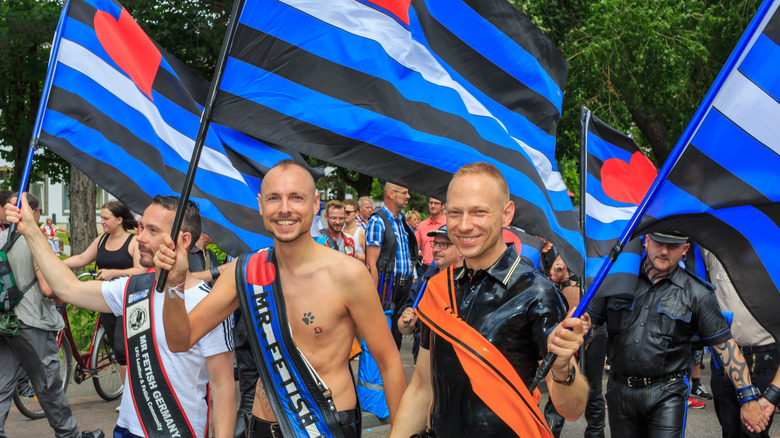 leather bdsm LGBTQ+ pride flag