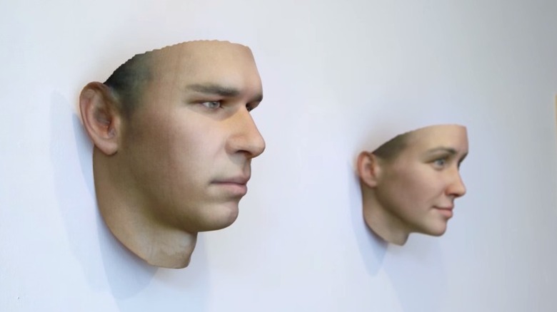 Wall-mounted 3D printed heads