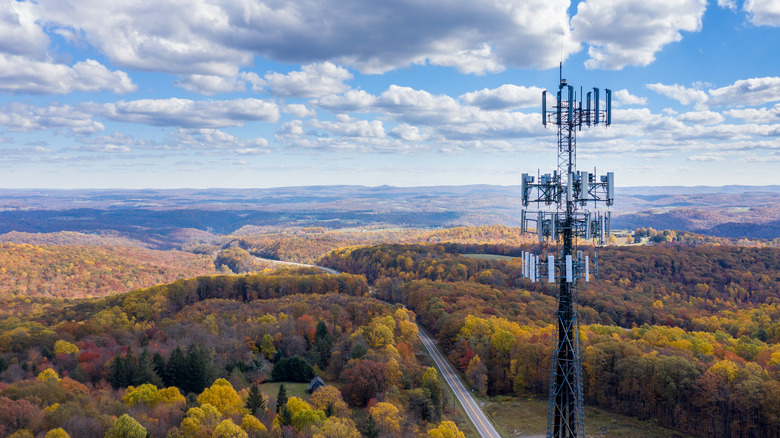 Rural cell phone tower 