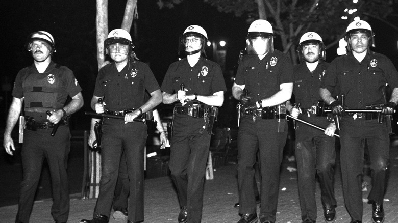 LA Police in riot gear 