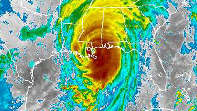 Satellite image of Hurricane Katrina